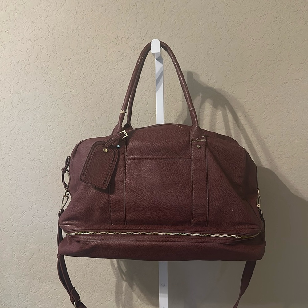 Sole Society weekender tote bag - Vegan leather - Burgundy